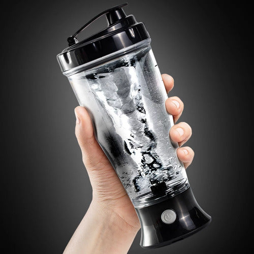 Automatic protein shaker bottle with electric vortex mixer